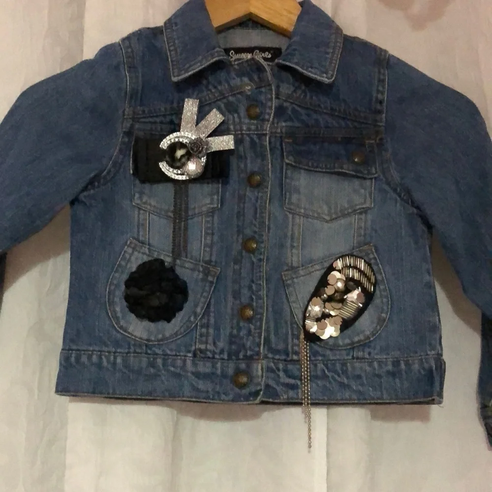 Squeeze Girls gorgeous GUC Jean jacket size L(6) - Picture 2 of 8